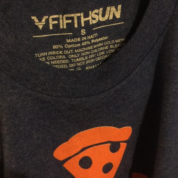 Keep Calm Eat Pizza Fifth Sun tee - Picture 2 of 2